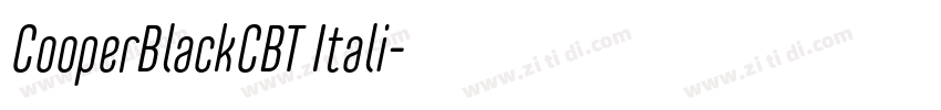 CooperBlackCBT Itali字体转换